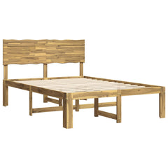 Double Bed Frame with Headboard ROSTOCK Length 200 cm White 140 cm