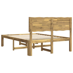 Double Bed Frame with Headboard ROSTOCK Length 200 cm White 140 cm
