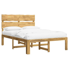 Double Bed Frame with Headboard ROSTOCK Length 200 cm White 140 cm