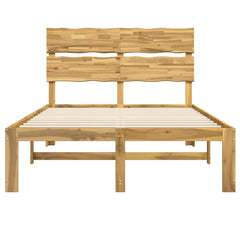 Double Bed Frame with Headboard ROSTOCK Length 200 cm White 140 cm