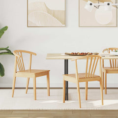 vidaXL Dining Chair 2 pcs Solid Rubberwood Natural 51 x 61 x 80.5 cm 1