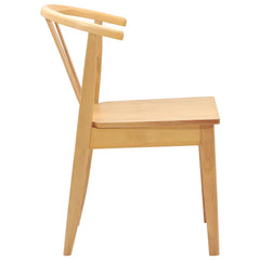 vidaXL Dining Chair 2 pcs Solid Rubberwood Natural 51 x 61 x 80.5 cm 6