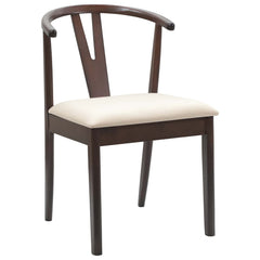 vidaXL Dining Chair 2 pcs Solid Rubber Wood Light Brown and Light 4
