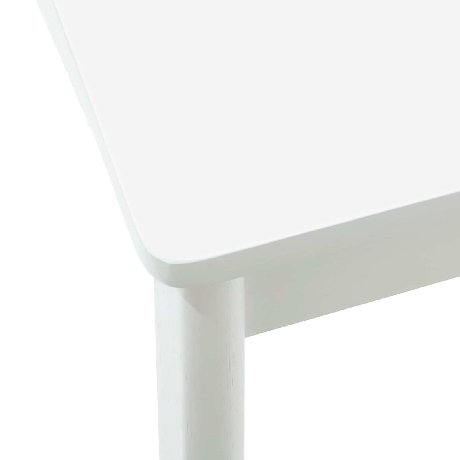 vidaXL Dining Chair 2 pcs Solid Rubber Wood White and White 3
