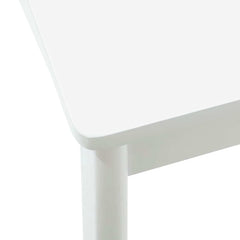 vidaXL Dining Chair 2 pcs Solid Rubber Wood White and White 3