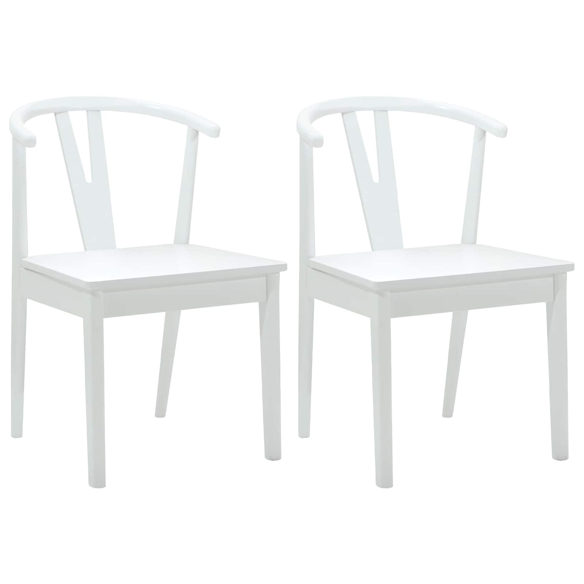 Dining Chair 2 pcs Solid Rubber Wood