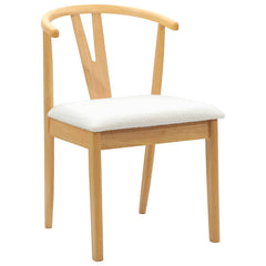 vidaXL Dining Chair 2 pcs Solid Rubber Wood Natural and Light 4