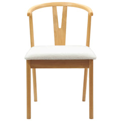 vidaXL Dining Chair 2 pcs Solid Rubber Wood Natural and Light 5
