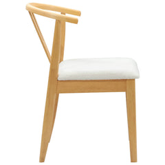 vidaXL Dining Chair 2 pcs Solid Rubber Wood Natural and Light 6