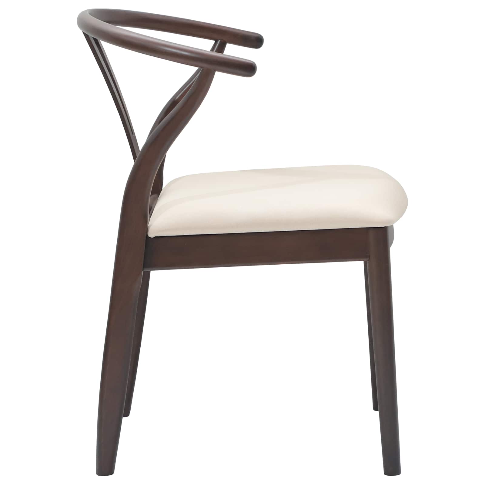 vidaXL Dining Chair 2 pcs Solid Rubber Wood Light Brown and Light 6