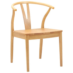 vidaXL Dining Chair 2 pcs Solid Rubber Wood Natural 54.5 x 58 x 77 cm 4