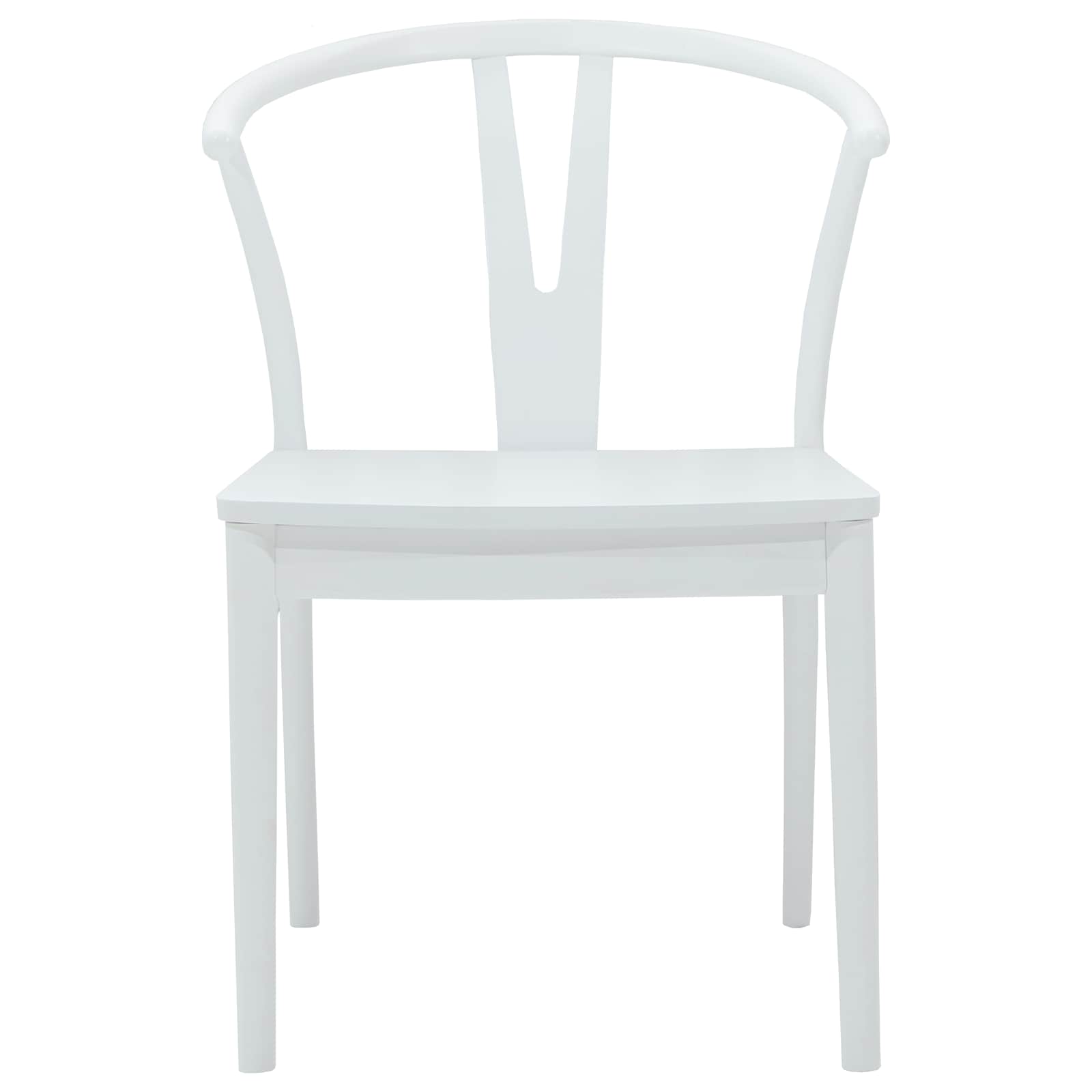 vidaXL Dining Chair 2 pcs Solid Rubber Wood White and White 5