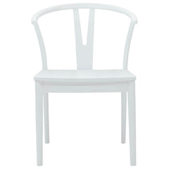 vidaXL Dining Chair 2 pcs Solid Rubber Wood White and White 5