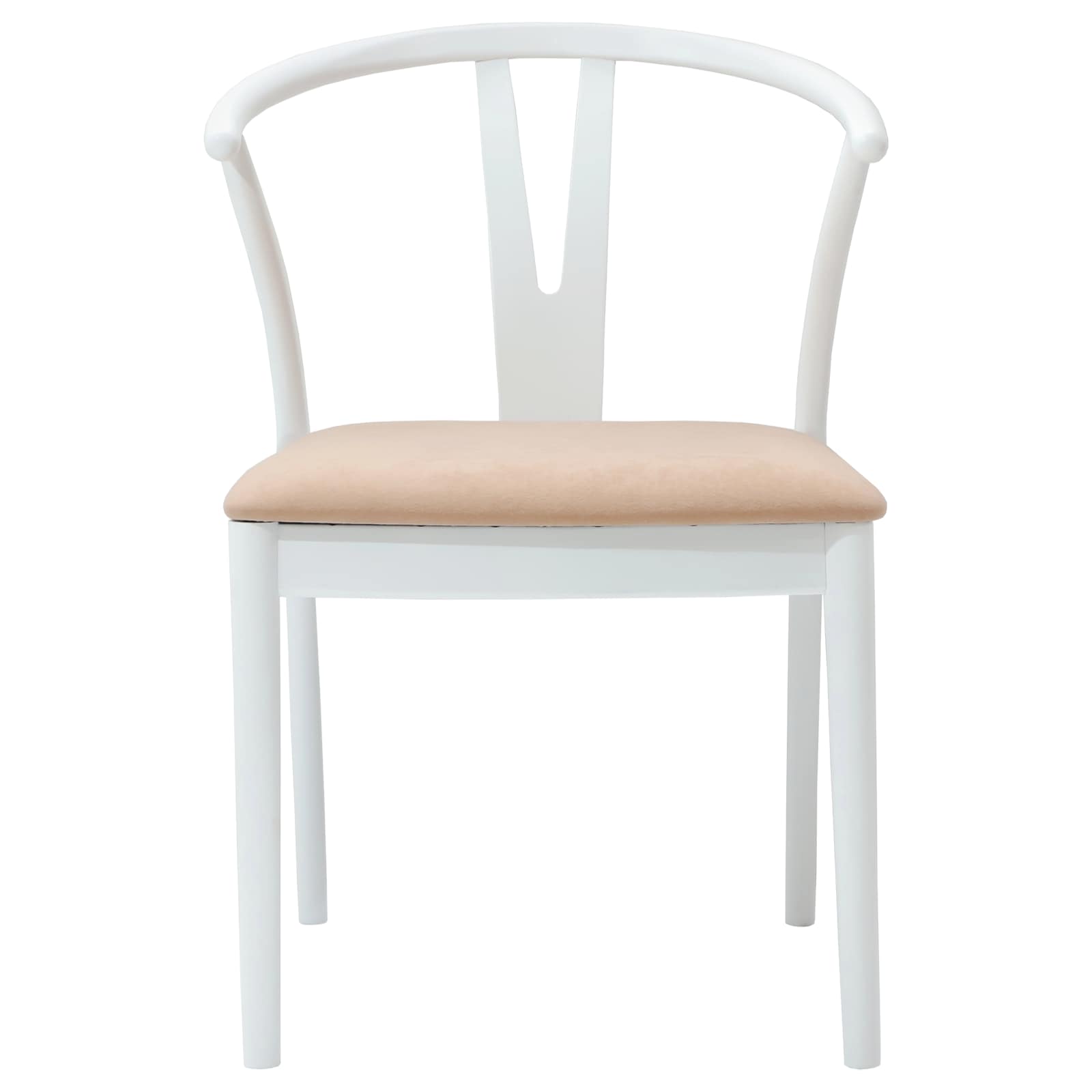 vidaXL Dining Chair 2 pcs Solid Rubber Wood White and Brown 5