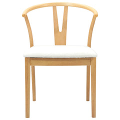 vidaXL Dining Chair 2 pcs Solid Rubber Wood Natural and Light 5