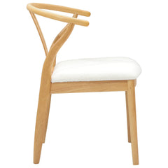 vidaXL Dining Chair 2 pcs Solid Rubber Wood Natural and Light 6