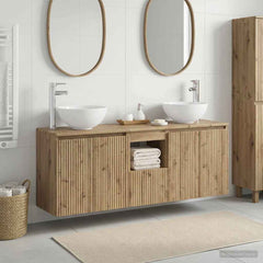 Wall-mounted Bathroom Cabinet Set 3 pcs Artisan oak