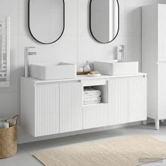 Bathroom Cabinet Set 3 pcs 129 x 41 x 80 cm White