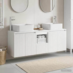 Bathroom Cabinet Set 3 pcs 135 x 35 x 80 cm White