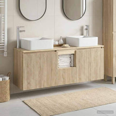 Bathroom Cabinet Set 3 pcs 135 x 35 x 80 cm Sonoma oak