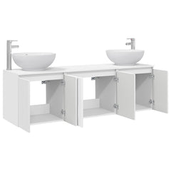 Bathroom Cabinet Set 3 pcs 161.5 x 44.5 x 80 cm White