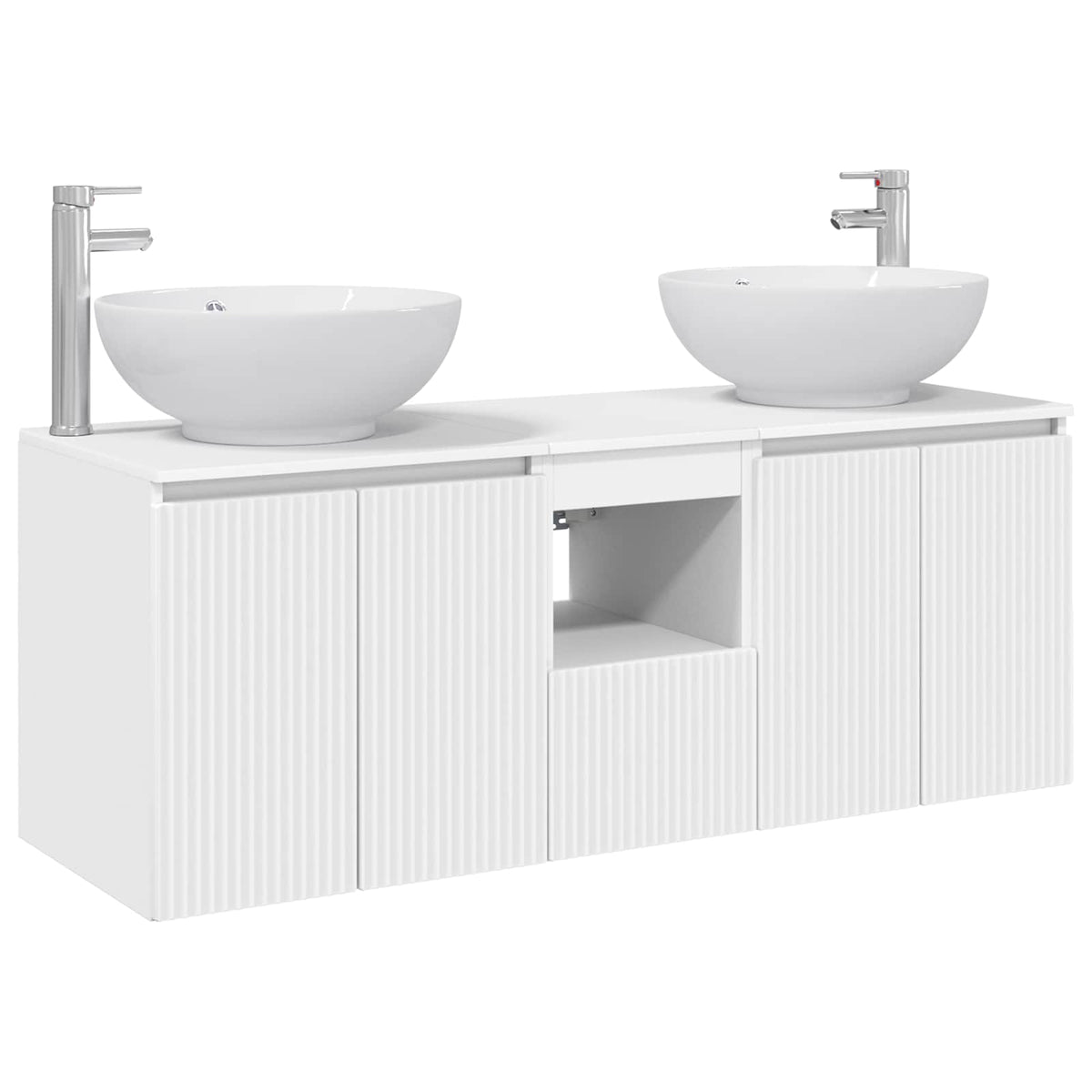 Bathroom Cabinet Set 3 pcs 129 x 44.5 x 80 cm White