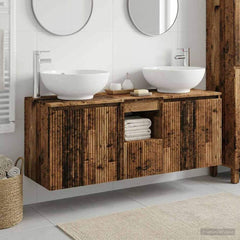 Bathroom Cabinet Set 3 pcs 129 x 44.5 x 80 cm Old wood