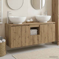 Bathroom Cabinet Set 3 pcs 129 x 44.5 x 80 cm Artisan oak