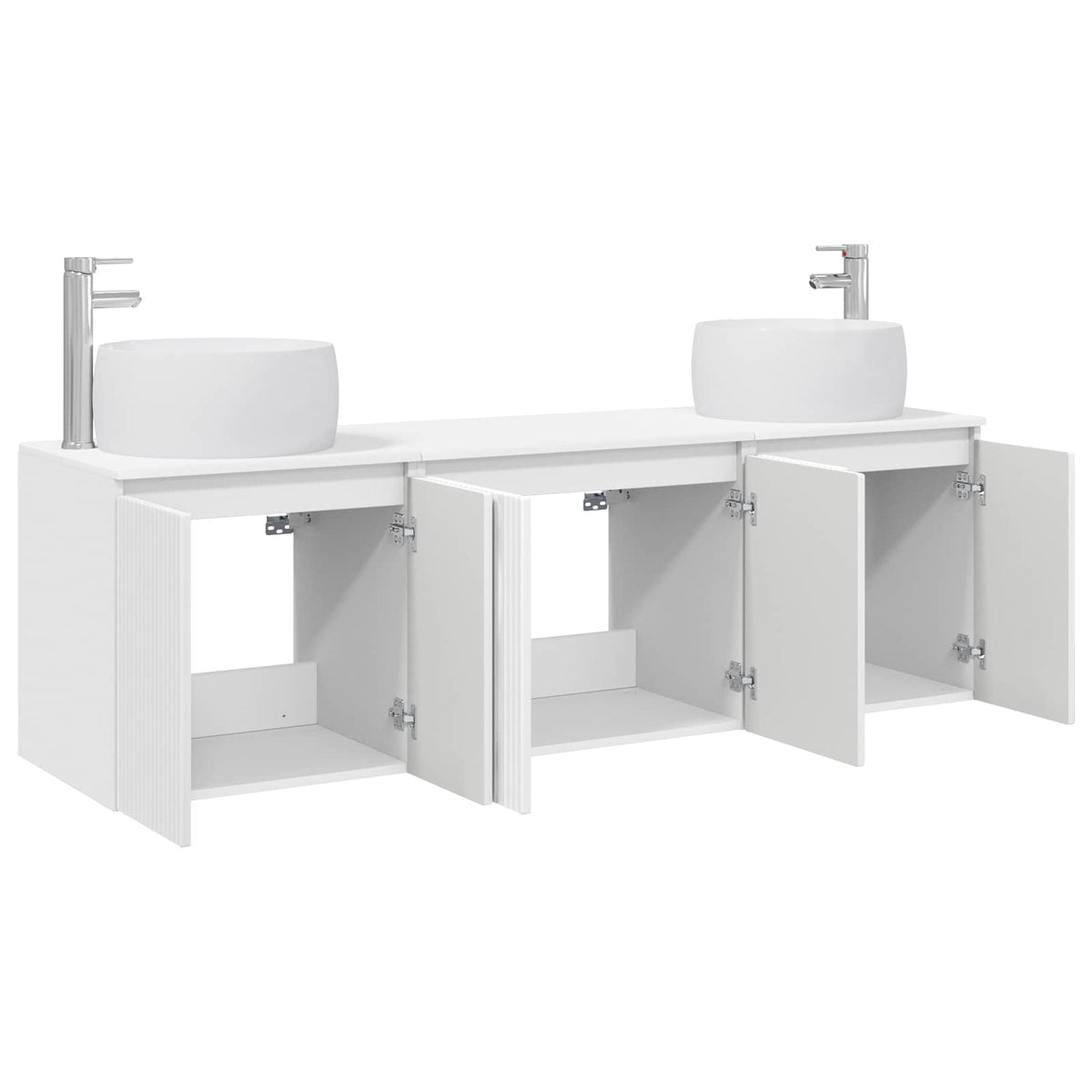 Bathroom Cabinet Set 3 pcs 161.5 x 44.5 x 80 cm White