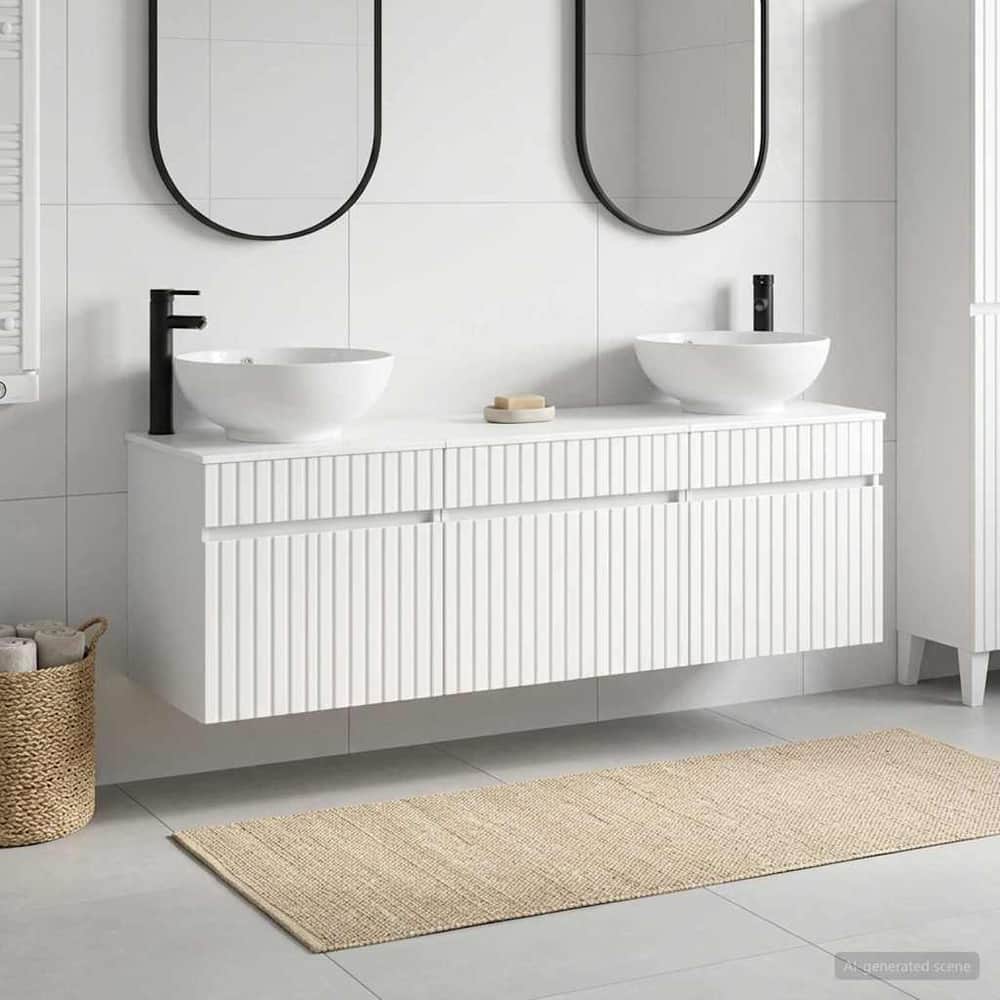 Bathroom Cabinet Set 3 pcs 157 x 44.5 x 80 cm High gloss white