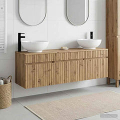 Bathroom Cabinet Set 3 pcs 157 x 44.5 x 80 cm Artisan oak