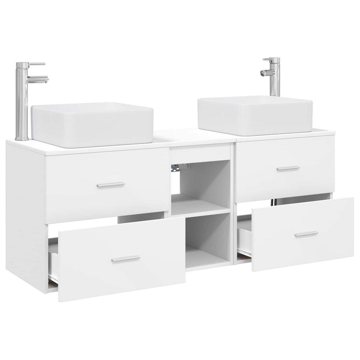 Bathroom Cabinet Set 3 pcs 129 x 41 x 80 cm White