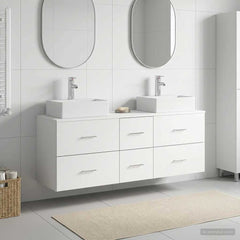 Bathroom Cabinet Set 3 pcs 129 x 41 x 79.5 cm White