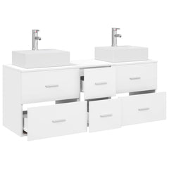 Bathroom Cabinet Set 3 pcs 129 x 41 x 79.5 cm White