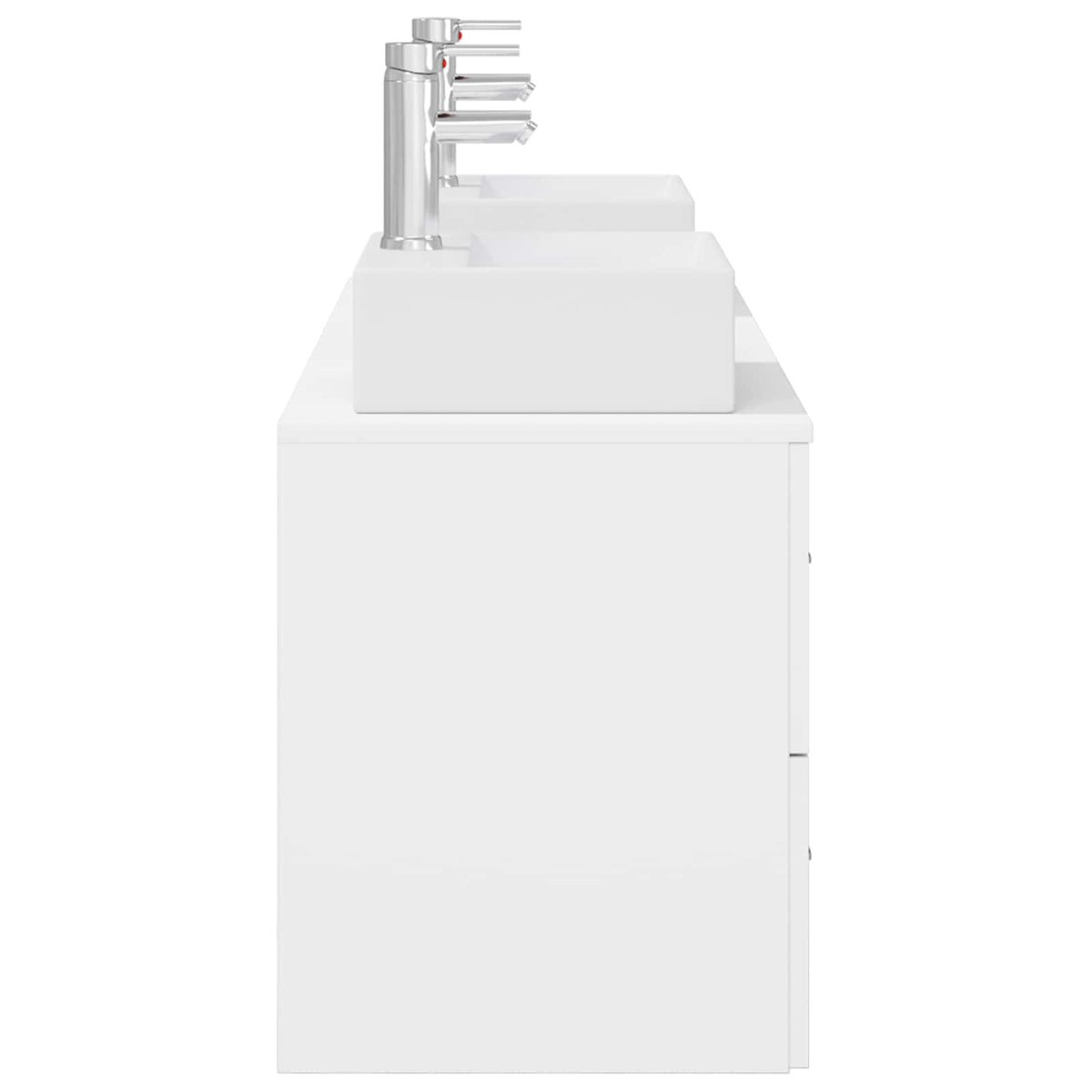 Bathroom Cabinet Set 3 pcs 129 x 41 x 79.5 cm White