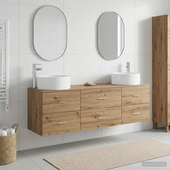 Bathroom Cabinet Set 3 pcs 161.5 x 44.5 x 80 cm Artisan oak