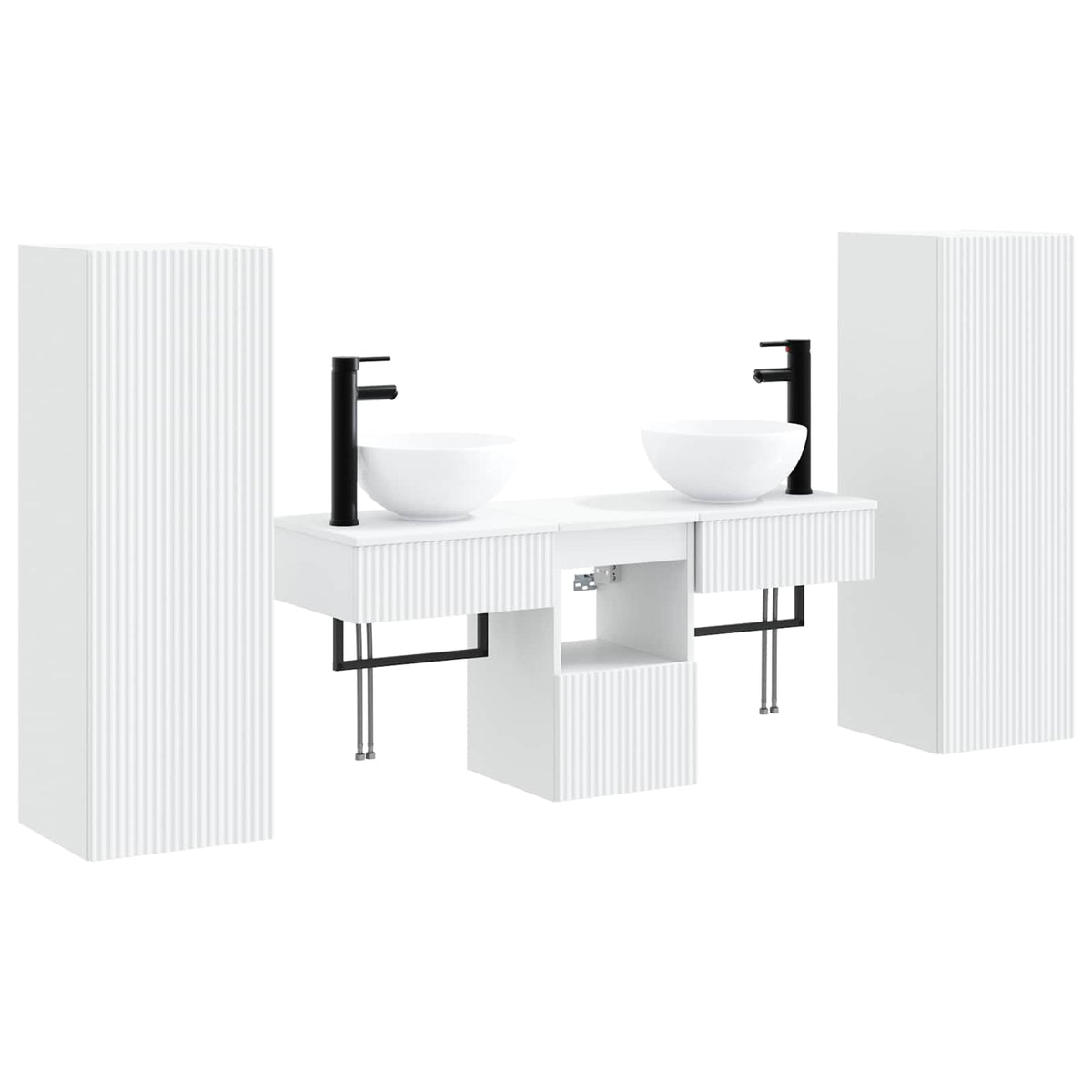 Bathroom Cabinet Set 5 pcs 33 x 34.5 x 100 cm White
