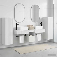 Bathroom Cabinet Set 5 pcs 136 x 35 x 80 cm White
