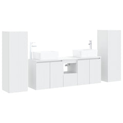 Bathroom Cabinet Set 5 pcs 136 x 35 x 80 cm White