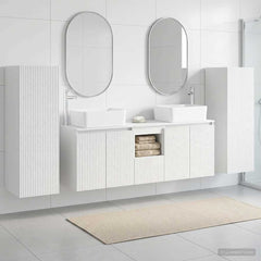 Bathroom Cabinet Set 5 pcs 136 x 35 x 80 cm High gloss white