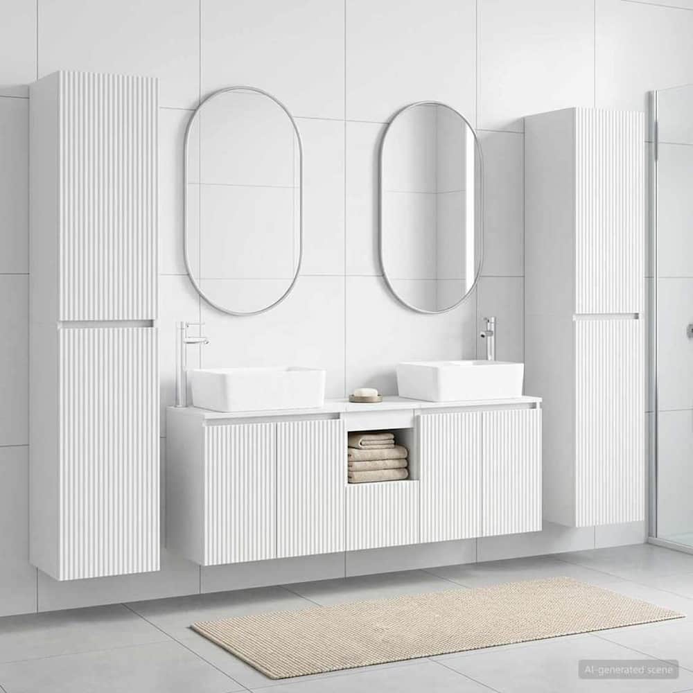 Bathroom Cabinet Set 5 pcs 33 x 34.5 x 160 cm White