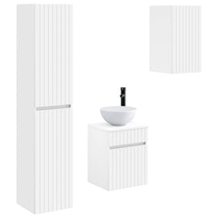 Bathroom Cabinet Set 3 pcs 33 x 34.5 x 160 cm White