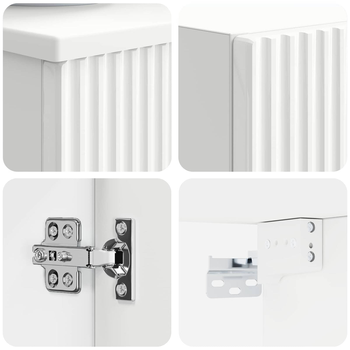 Bathroom Cabinet Set 2 pcs 33 x 34.5 x 100 cm White