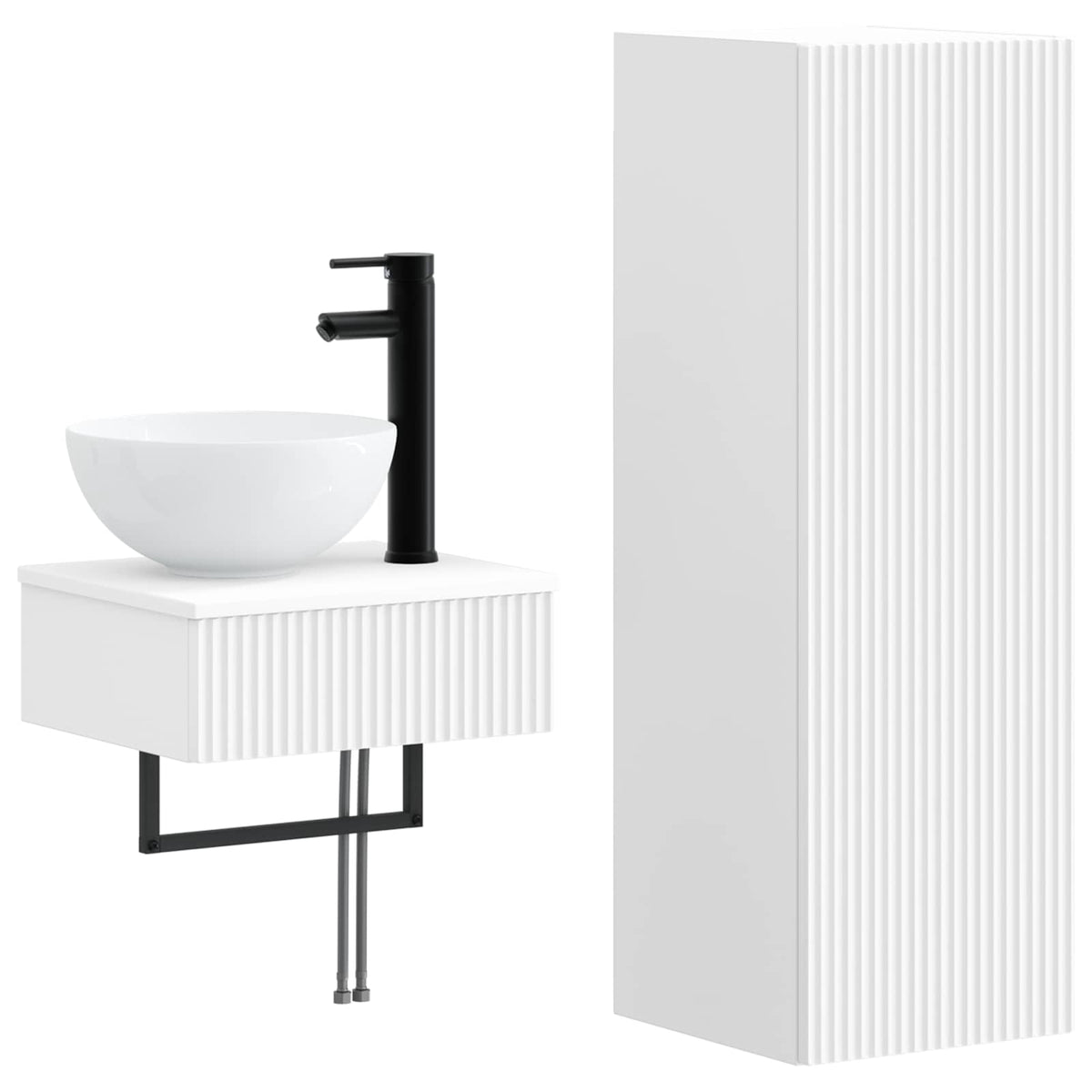Bathroom Cabinet Set 2 pcs 33 x 34.5 x 100 cm White