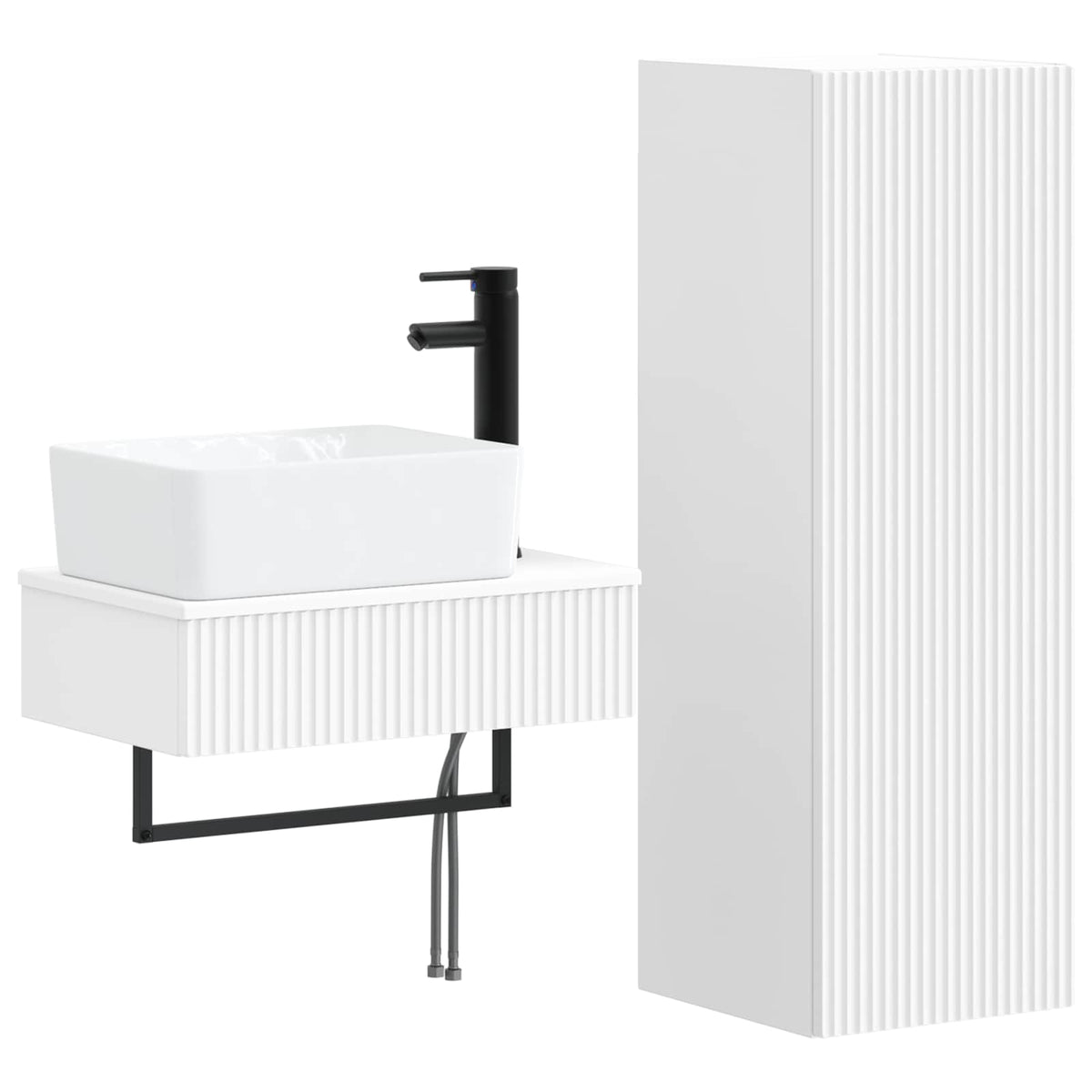 Bathroom Cabinet Set 2 pcs 33 x 34.5 x 100 cm White