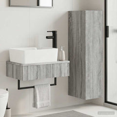 Bathroom Cabinet Set 2 pcs 33 x 34.5 x 100 cm Grey sonoma