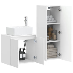 Bathroom Cabinet Set 2 pcs 33 x 34.5 x 100 cm White