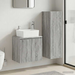 Bathroom Cabinet Set 2 pcs 33 x 34.5 x 100 cm Grey sonoma