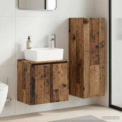 Bathroom Cabinet Set 2 pcs 33 x 34.5 x 100 cm Old wood