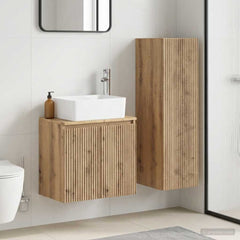 Bathroom Cabinet Set 2 pcs 33 x 34.5 x 100 cm Artisan oak
